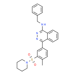ChemSpider 2D Image | N-Benzyl-4-[4-methyl-3-(1-piperidinylsulfonyl)phenyl]-1-phthalazinamine | C27H28N4O2S