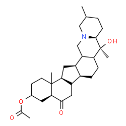 ChemSpider 2D Image | (5alpha,8xi,10xi,13xi,17xi,25xi)-20-Hydroxy-6-oxocevan-3-yl acetate | C29H45NO4