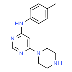 ChemSpider 2D Image | N-(4-Methylphenyl)-6-(1-piperazinyl)-4-pyrimidinamine | C15H19N5