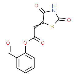 ChemSpider 2D Image | 2-Formylphenyl (2,4-dioxo-1,3-thiazolidin-5-ylidene)acetate | C12H7NO5S