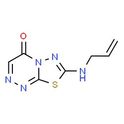 ChemSpider 2D Image | 7-(Allylamino)-4H-[1,3,4]thiadiazolo[2,3-c][1,2,4]triazin-4-one | C7H7N5OS