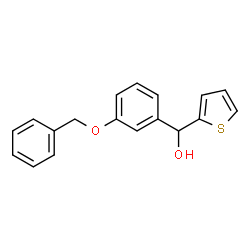 ChemSpider 2D Image | [3-(Benzyloxy)phenyl](2-thienyl)methanol | C18H16O2S