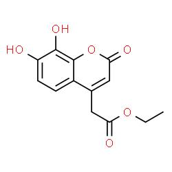ChemSpider 2D Image | Ethyl (7,8-dihydroxy-2-oxo-2H-chromen-4-yl)acetate | C13H12O6