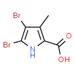 ChemSpider 2D Image | 4,5-Dibromo-3-methyl-1H-pyrrole-2-carboxylic acid | C6H5Br2NO2