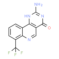 ChemSpider 2D Image | 2-Amino-7-(trifluoromethyl)pyrimido[5,4-c]quinolin-4(1H)-one | C12H7F3N4O