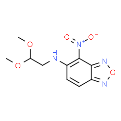 ChemSpider 2D Image | N-(2,2-Dimethoxyethyl)-4-nitro-2,1,3-benzoxadiazol-5-amine | C10H12N4O5