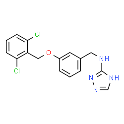 ChemSpider 2D Image | N-{3-[(2,6-Dichlorobenzyl)oxy]benzyl}-1H-1,2,4-triazol-3-amine | C16H14Cl2N4O