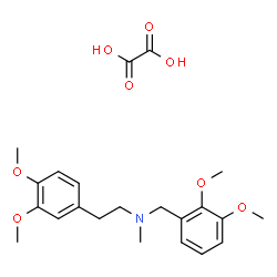 ChemSpider 2D Image | N-(2,3-Dimethoxybenzyl)-2-(3,4-dimethoxyphenyl)-N-methylethanamine ethanedioate (1:1) | C22H29NO8