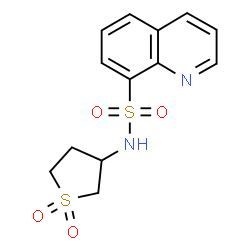 ChemSpider 2D Image | N-(1,1-Dioxidotetrahydro-3-thiophenyl)-8-quinolinesulfonamide | C13H14N2O4S2