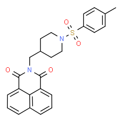 ChemSpider 2D Image | 2-({1-[(4-Methylphenyl)sulfonyl]-4-piperidinyl}methyl)-1H-benzo[de]isoquinoline-1,3(2H)-dione | C25H24N2O4S