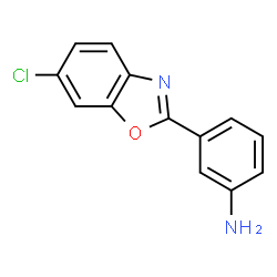 ChemSpider 2D Image | 3-(6-Chloro-1,3-benzoxazol-2-yl)aniline | C13H9ClN2O