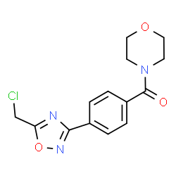 ChemSpider 2D Image | 4-{4-[5-(chloromethyl)-1,2,4-oxadiazol-3-yl]benzoyl}morpholine | C14H14ClN3O3