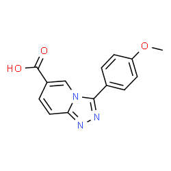 ChemSpider 2D Image | 3-(4-Methoxyphenyl)[1,2,4]triazolo[4,3-a]pyridine-6-carboxylic acid | C14H11N3O3