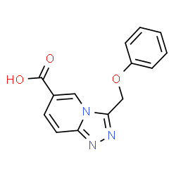 ChemSpider 2D Image | 3-(Phenoxymethyl)[1,2,4]triazolo[4,3-a]pyridine-6-carboxylic acid | C14H11N3O3