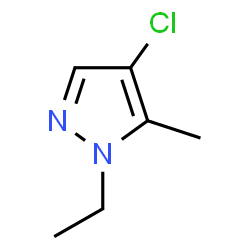 ChemSpider 2D Image | 4-chloro-1-ethyl-5-methylpyrazole | C6H9ClN2