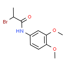 ChemSpider 2D Image | 2-Bromo-N-(3,4-dimethoxyphenyl)propanamide | C11H14BrNO3