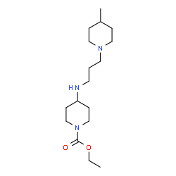 ChemSpider 2D Image | Ethyl 4-{[3-(4-methyl-1-piperidinyl)propyl]amino}-1-piperidinecarboxylate | C17H33N3O2
