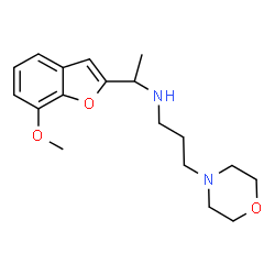 ChemSpider 2D Image | [1-(7-METHOXY-1-BENZOFURAN-2-YL)ETHYL][3-(MORPHOLIN-4-YL)PROPYL]AMINE | C18H26N2O3