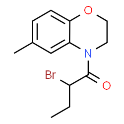 ChemSpider 2D Image | 2-bromo-1-(6-methyl-2,3-dihydro-1,4-benzoxazin-4-yl)butan-1-one | C13H16BrNO2