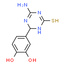 ChemSpider 2D Image | 4-(4-amino-6-sulfanyl-1,2-dihydro-1,3,5-triazin-2-yl)benzene-1,2-diol | C9H10N4O2S