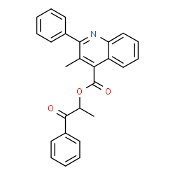 ChemSpider 2D Image | 1-Oxo-1-phenyl-2-propanyl 3-methyl-2-phenyl-4-quinolinecarboxylate | C26H21NO3