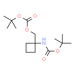 ChemSpider 2D Image | {1-[(tert-butoxycarbonyl)amino]cyclobutyl}methyl tert-butyl carbonate | C15H27NO5