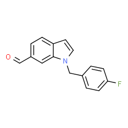 ChemSpider 2D Image | 1-(4-Fluorobenzyl)-1H-indole-6-carbaldehyde | C16H12FNO