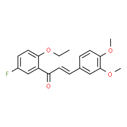 ChemSpider 2D Image | (2E)-3-(3,4-Dimethoxyphenyl)-1-(2-ethoxy-5-fluorophenyl)-2-propen-1-one | C19H19FO4