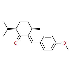 ChemSpider 2D Image | (2E,3R,6R)-6-Isopropyl-2-(4-methoxybenzylidene)-3-methylcyclohexanone | C18H24O2