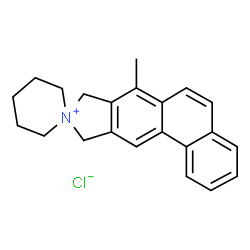 ChemSpider 2D Image | 7-methylspiro[8,10-dihydronaphtho[1,2-f]isoindol-9-ium-9,1'-azinan-1-ium];chloride | C22H24ClN