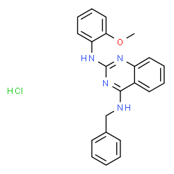 ChemSpider 2D Image | N~4~-Benzyl-N~2~-(2-methoxyphenyl)-2,4-quinazolinediamine hydrochloride (1:1) | C22H21ClN4O