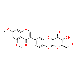 ChemSpider 2D Image | 4-(5,7-Dimethoxy-4-oxo-4H-chromen-3-yl)phenyl beta-D-glucopyranoside | C23H24O10