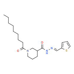 ChemSpider 2D Image | 1-Nonanoyl-N'-[(E)-2-thienylmethylene]-3-piperidinecarbohydrazide | C20H31N3O2S