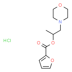 ChemSpider 2D Image | 1-(4-Morpholinyl)-2-propanyl 2-furoate hydrochloride (1:1) | C12H18ClNO4