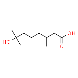ChemSpider 2D Image | 7-Hydroxy-3,7-dimethyloctanoic acid | C10H20O3