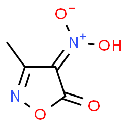 ChemSpider 2D Image | [(4Z)-3-Methyl-5-oxo-1,2-oxazol-4(5H)-ylidene]azinic acid | C4H4N2O4