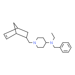 ChemSpider 2D Image | (Benzyl)(1-bicyclo[2.2.1]hept-5-en-2-ylmethylpiperidin-4-yl)(ethyl)amine | C22H32N2