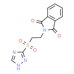 ChemSpider 2D Image | 2-[2-(1H-1,2,4-Triazol-3-ylsulfonyl)ethyl]-1H-isoindole-1,3(2H)-dione | C12H10N4O4S