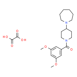 ChemSpider 2D Image | [4-(1-Azepanyl)-1-piperidinyl](3,5-dimethoxyphenyl)methanone ethanedioate (1:1) | C22H32N2O7