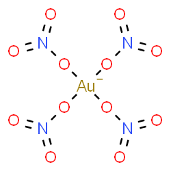 ChemSpider 2D Image | Tetrakis(nitrato-kappaO)aurate(1-) | AuN4O12