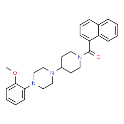 ChemSpider 2D Image | {4-[4-(2-Methoxyphenyl)-1-piperazinyl]-1-piperidinyl}(1-naphthyl)methanone | C27H31N3O2