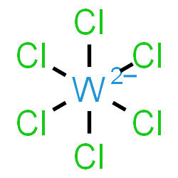 ChemSpider 2D Image | Hexachlorowolframate(2-) | Cl6W