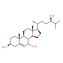 ChemSpider 2D Image | (24R)-7alpha,24-dihydroxycholesterol | C27H46O3