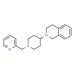 ChemSpider 2D Image | 2-[1-(2-Pyridinylmethyl)-4-piperidinyl]-1,2,3,4-tetrahydroisoquinoline | C20H25N3
