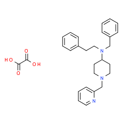 ChemSpider 2D Image | N-Benzyl-N-(2-phenylethyl)-1-(2-pyridinylmethyl)-4-piperidinamine ethanedioate (1:1) | C28H33N3O4