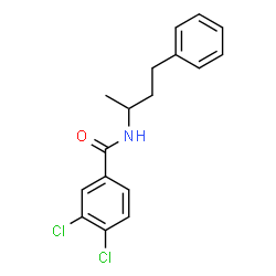 ChemSpider 2D Image | 3,4-Dichloro-N-(4-phenyl-2-butanyl)benzamide | C17H17Cl2NO