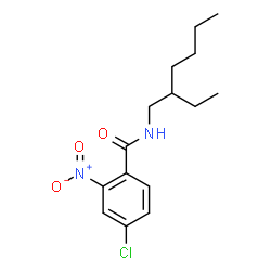 ChemSpider 2D Image | 4-Chloro-N-(2-ethylhexyl)-2-nitrobenzamide | C15H21ClN2O3