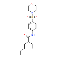 ChemSpider 2D Image | 2-Ethyl-N-[4-(4-morpholinylsulfonyl)phenyl]hexanamide | C18H28N2O4S