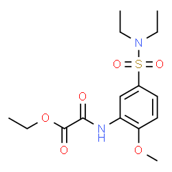 ChemSpider 2D Image | Ethyl {[5-(diethylsulfamoyl)-2-methoxyphenyl]amino}(oxo)acetate | C15H22N2O6S