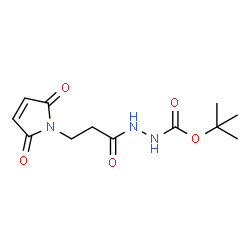 ChemSpider 2D Image | N'-[(tert-butoxy)carbonyl]-3-(2,5-dioxo-2,5-dihydro-1H-pyrrol-1-yl)propanehydrazide | C12H17N3O5